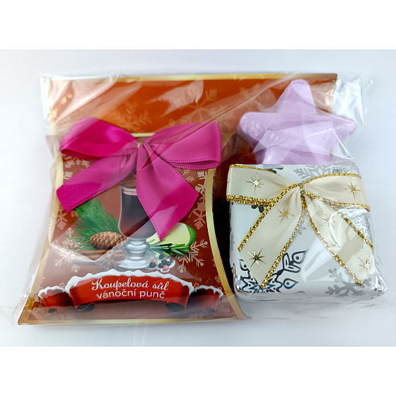 Idc Institute Christmas Punch Badesalz 50 g + Toilettenseife 100 g + Schaumbad 35 g, Kosmetikset für Frauen