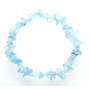 Aquamarin-Armband elastisch gehackter Naturstein 19 cm, Symbol der Gerechtigkeit