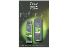 Dove Men+Care Refresh sprchový gel 250 ml + deodorant sprej 150 ml, dárková kazeta