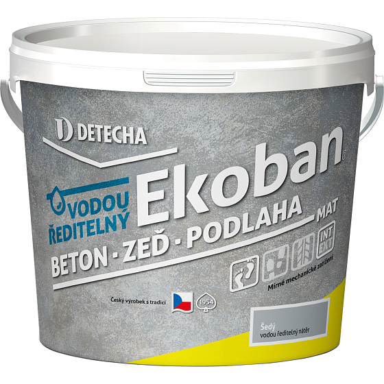 Detecha Ekoban Farbe für Holz und Beton, grau, 5 kg