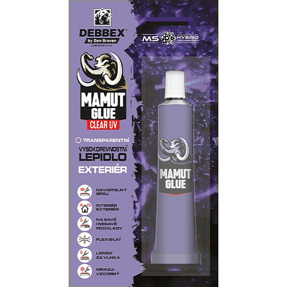 Den Braven Mamut Glue Clear 100 % UV Außen transparentes Kleber, 25 ml