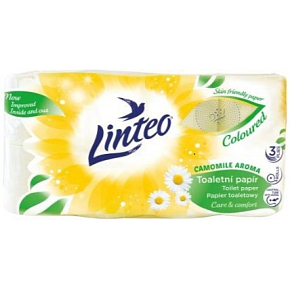 Linteo Toilettenpapier Kamille, 3-lagig, 20 Meter, 16 Rollen
