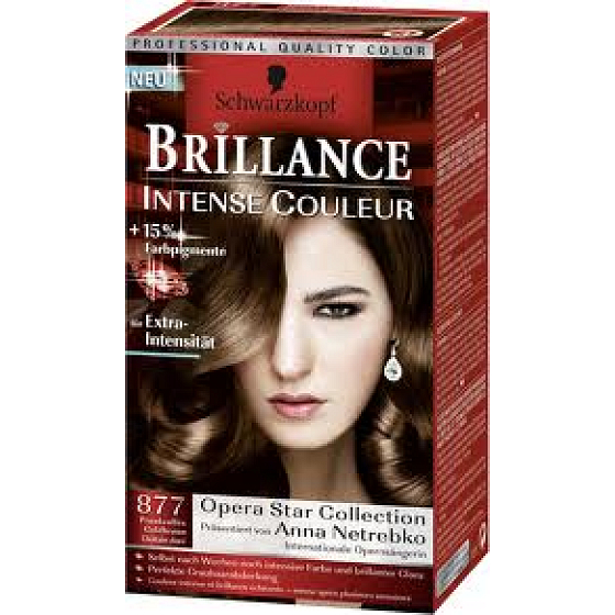 Schwarzkopf Brillance Color Creme Haarfarbe 877 goldbraune Symphonie 50 ml