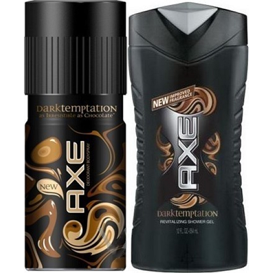 Axe Dark Temptation Deodorant Spray für Männer 150 ml + Duschgel 250 ml, Kosmetikset