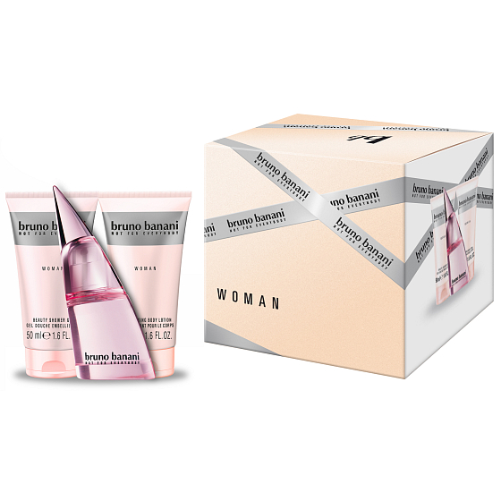 Bruno Banani Frau Eau de Toilette 30 ml + Duschgel 50 ml + Körperlotion 50 ml, Geschenkset