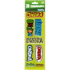 Nekupto 3D Aufkleber mit dem Namen Ondra 8 Stück