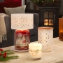 Yankee Candle Magical Christmas Fancy Metallring für mittelgroße und große Duftkerzen Classic Illuma Deckel