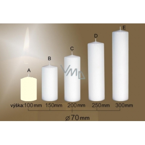 Lima Gastro glatte Kerze Elfenbein Zylinder 70 x 100 mm 1 Stück