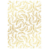 Ditipo Geschenkpapier 70 x 200 cm weiße, goldene Federn
