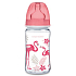 Canpol Babies Jungle Weithalsflasche pink für Kinder ab 3 Monaten 240 ml