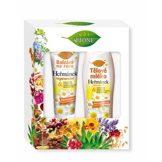 Bione Cosmetics Kamille Körperlotion 500 ml + Handbalsam 205 ml, Kosmetikset