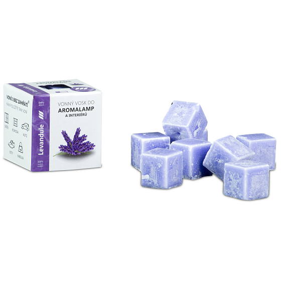 Kozák Lavendel natürlicher Duftwachs für Aromalampen und Innenräume 8 Würfel 30 g
