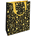 Nekupto Geschenkpapiertüte mit Prägung 17,5 x 11 x 8 cm Weihnachtsornamente in Gold