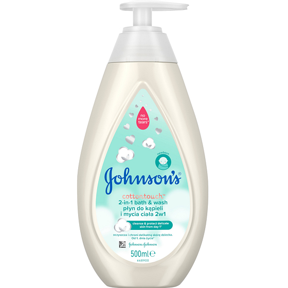 Johnson & Johnson Baby Cottontouch 2in1 Badeschaum und Babywäsche 500 ml