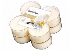 Bolsius Aromatisch 2.0 Vanilla - Vanille maxi Duftteelichter 8 Stück, Brenndauer 8 Stunden