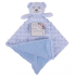 First Steps Teddybär Schlafsack mit Plüschkopf Minky Blau 35 x 31 cm