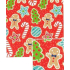 Nekupto Weihnachtsgeschenkpapier 70 x 200 cm Rot Lebkuchen