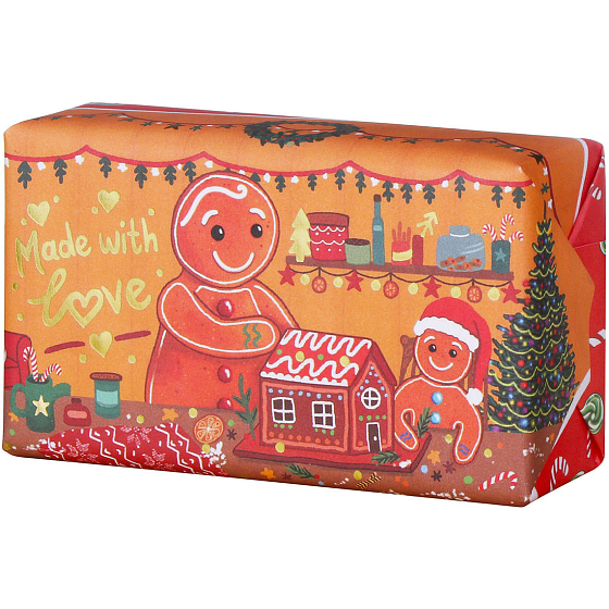English Soap Gingerbread - Orange & Cinnamon Christmas natürliche parfümierte Toilettenseife mit Sheabutter 190 g