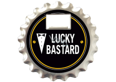 Nekupto Lucky Bastard Flaschenöffner, Untersetzer und Magnet 10 cm