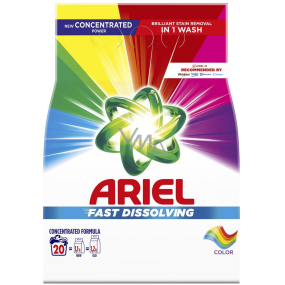 Ariel Fast Dissolving Color Waschpulver für Buntwäsche 20 Dosen 1,1 kg