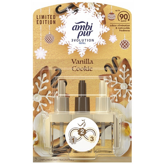Ambi Pur 3 Volution Vanilla Cookie - Vanilla Cookie elektrischer Lufterfrischer Nachfüllpack 20 ml