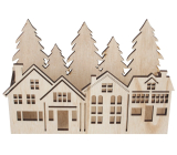 Häuser mit Waldlaufstall aus Holz 21 x 14 x 6,8 cm