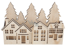 Häuser mit Waldlaufstall aus Holz 21 x 14 x 6,8 cm
