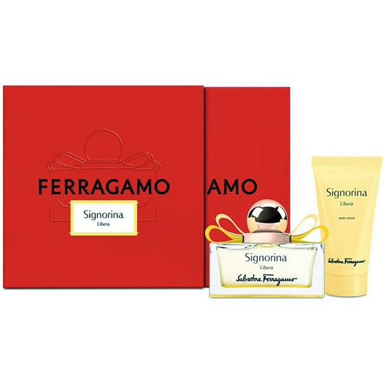 Salvatore Ferragamo Signorina Libera Eau de Parfum 50 ml + Körperlotion 50 ml, Geschenkset für Frauen