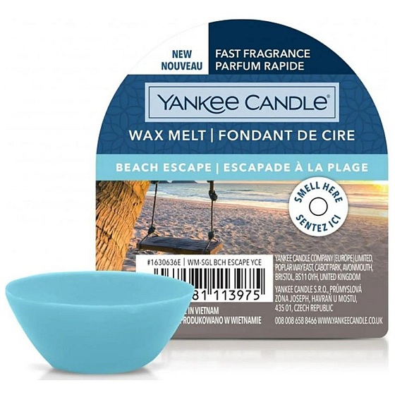 Yankee Candle Beach Escape - Escape to the beach duftendes Wachs für Aromatherapie 22 g