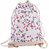 Beniamin Nature Mode Leinwand Rucksack, grau Blumen 32 x 43 x 1 cm