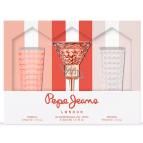 Pepe Jeans London For Her parfémovaná voda 30 ml + tělové mléko 50 ml + sprchový gel 50 ml, dárková sada pro ženy