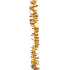 Kette aus breiteren und schmaleren Fransen, Goldlänge 200 cm