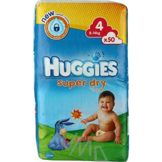 Huggies Super Dry Größe 4, 8-14 kg, Windel 50 Stück