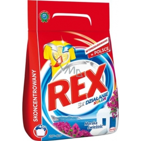 Rex 3x Action Mittelmeer Frische Pro-Color Waschpulver für farbige Wäsche 60 Dosen von 4,5 kg