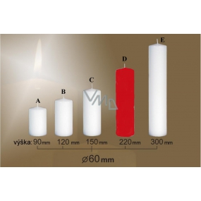 Lima Candle glatter roter Zylinder 60 x 220 mm