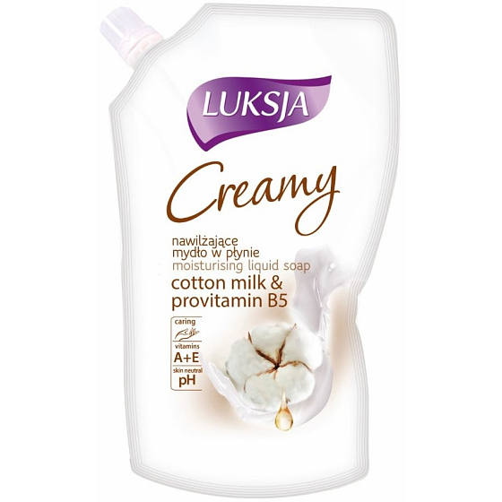 Luksja Creamy Cotton Milch & Provitamin B5 Flüssigseife nachfüllen 400 ml