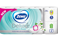 Zewa Deluxe Jasmine Blossom 3-lagiger Toilettenpapier, 8 Rollen, 19,3 m Rolle