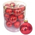 Rote Glaskolben 4 cm 18-teilig