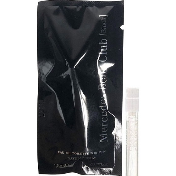 Mercedes-Benz Club Black Eau de Toilette für Männer 1,5 ml mit Spray, Fläschchen