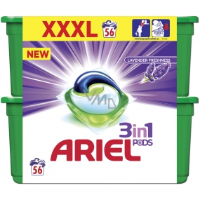 Ariel 3in1 Lavendel Frische Gelkapseln zum Waschen von Kleidung 56 Stück 1512 g