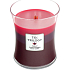 WoodWick Trilogy Sun Ripened Berries - Sommerkerze mit Beerenduft, Holzdocht und Glasdeckel Medium 275 g