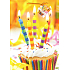 Nekupto Geschenk Papiertüte 32,5 x 26 x 13 cm Torte, Kerzen 1646 01 KFL