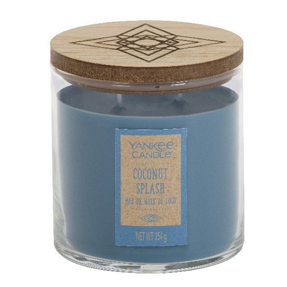 Yankee Candle Coconut Splash - Erfrischende Kokosnuss-Duftkerze Fernwehbecher 2 Dochte 354 g