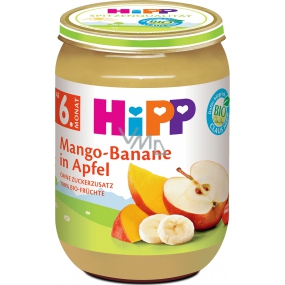 Hipp Fruit Bio-Äpfel mit Mango- und Bananenfruchtbeilage, reduzierter Laktose und ohne Zuckerzusatz für Kinder 190 g