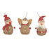 Weihnachtsjutefigur zum Aufhängen von 11 cm 1 Stück