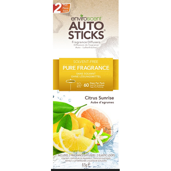 Enviroscent AutoSticks Citrus Sunrise Car Räucherstäbchen 2 x 8,5 g