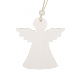 Hängender Engel aus Holz weiß 9 cm 2 Stück
