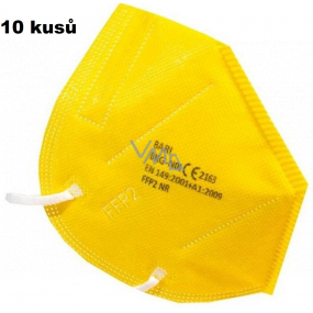 Bari Medical Atemschutzmaske Mundschutz 5-lagig FFP2 Gesichtsmaske gelb 20 Stück