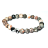 Jaspis Zebra Armband elastischer Naturstein, Kugel 8 mm / 16-17 cm, Stein der positiven Energie