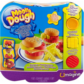 Moon Dough Hamburger Leichtknete, hypoallergen, Altersempfehlung ab 3 Jahren Kreativset